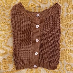 The Simple Folk Chunky Cardigan Rust organic cotton 5 6